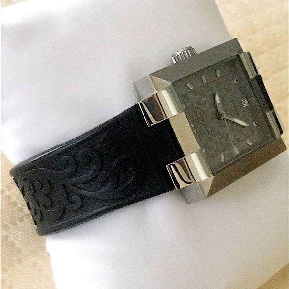 LOIS HILL Watch Automatic Grey Face Rubber Wrist Band - Picture 8 of 15